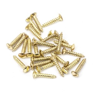 FROM THE ANVIL® Polished Brass SS 4x¾" Countersunk Raised Head Screws (25)