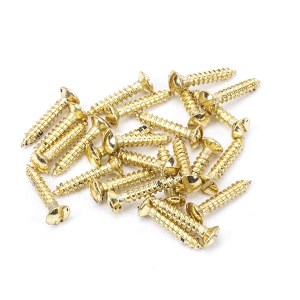 FROM THE ANVIL® Polished Brass SS 6x¾" Countersunk Raised Head Screws (25)