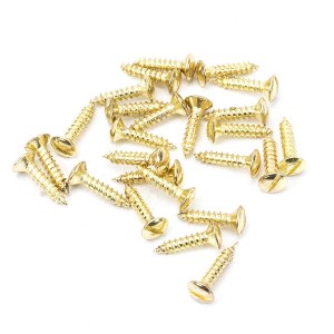 FROM THE ANVIL® Polished Brass SS 8x¾" Countersunk Raised Head Screws (25)