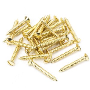 FROM THE ANVIL® Polished Brass SS 8x1½" Countersunk Raised Head Screws (25)