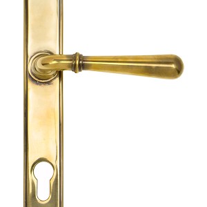 FROM THE ANVILĀ® Aged Brass Newbury Slimline Lever Espag. Lock Set