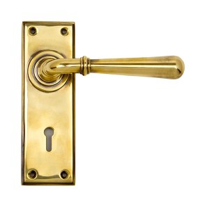 FROM THE ANVIL® Aged Brass Newbury Lever Lock Set