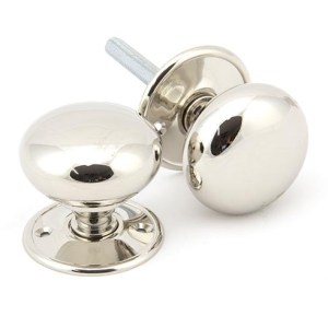 FROM THE ANVILĀ® Polished Nickel 57mm Mushroom Mortice/Rim Knob Set