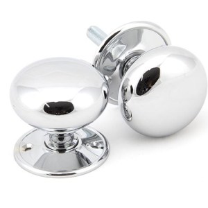 FROM THE ANVILĀ® Polished Chrome 57mm Mushroom Mortice/Rim Knob Set