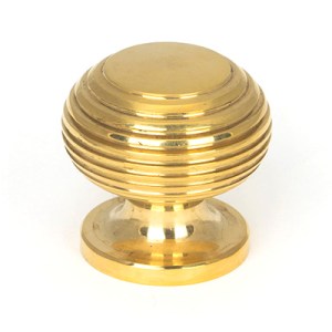 FROM THE ANVILĀ® Polished Brass Beehive Cabinet Knob 30mm