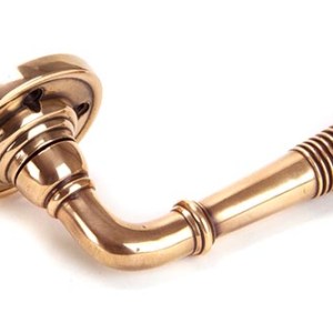 FROM THE ANVILĀ® Polished Bronze Reeded Lever on Rose Set