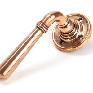 FROM THE ANVILĀ® Polished Bronze Newbury Lever on Rose Set
