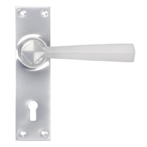 FROM THE ANVIL® Satin Chrome Straight Lever Lock Set