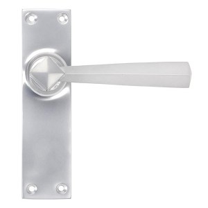 FROM THE ANVIL® Satin Chrome Straight Lever Latch Set