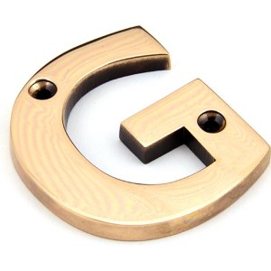 FROM THE ANVIL® Polished Bronze Letter G