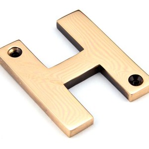 FROM THE ANVIL® Polished Bronze Letter H