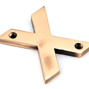 FROM THE ANVIL® Polished Bronze Letter X