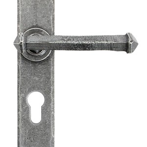 FROM THE ANVILĀ® Pewter Tudor Lever Euro Lock Set