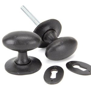 FROM THE ANVILĀ® External Beeswax Oval Mortice/Rim Knob Set
