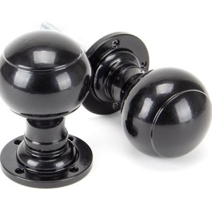 FROM THE ANVILĀ® Black Regency Mortice/Rim Knob Set