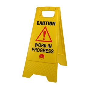 TIMCO Caution Work in Progress A-Frame Safety Sign - 610 x 300 x 30
