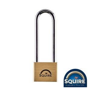 SQUIRE Premium Brass Lion Padlock - 4" Long Shackle - 40mm