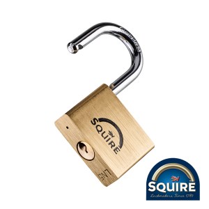 SQUIRE Premium Brass Lion Padlock - Stainless Steel Shackle - 50mm