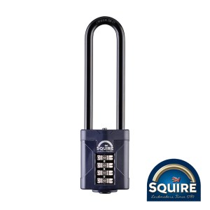 SQUIRE Combination Padlock - Steel 4" Long Shackle - 50mm