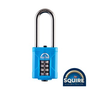 SQUIRE Combination Padlock - Stainless Steel 2.5" Long Shackle - 40mm