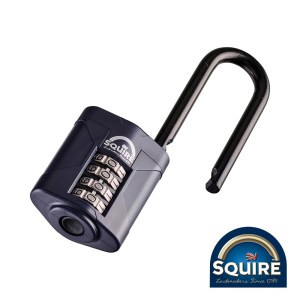 SQUIRE Combination Padlock - Steel 2.5" Long Shackle - 50mm