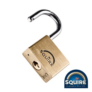 SQUIRE Premium Brass Lion Padlock - Stainless Steel Shackle - 40mm