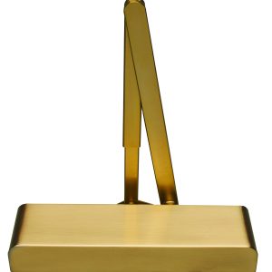 BOSS DOOR CONTROLS Overhead Door Closer Size 2-5 with backcheck and delayed action - Satin Brass