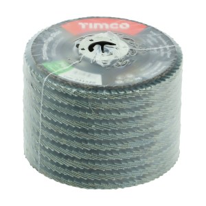 TIMCO Set of Flap Discs Zirconium Type 29 Conical P60 Grit - 115 x 22.23