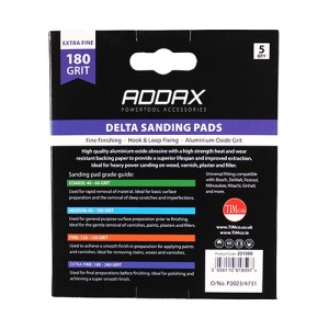 TIMCO Delta Sanding Pads 180 Grit Red - 95 x 95mm