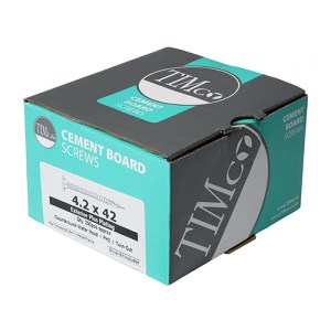 TIMCO Twin-Cut Cement Board Countersunk Exterior Silver Screws - 4.2 x 42