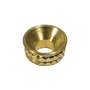TIMCO Knurled Brass Inset Screw Cup - To fit 4.0, 4.2, 4.5 Screw