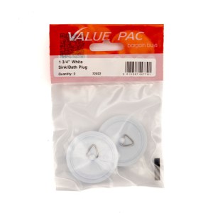 Value PackĀ® 1 3/4" White Sink/Bath Plug