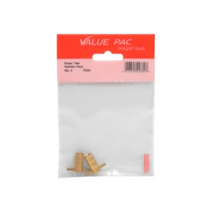 Value Pack® Brass T Bar Style Radiator Keys 2pk