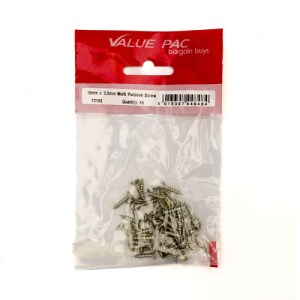 Value PackĀ® 3.5mm x 15mm ZYP Multi Purpose Single Thread Countersunk Pozi Screws 45Pk