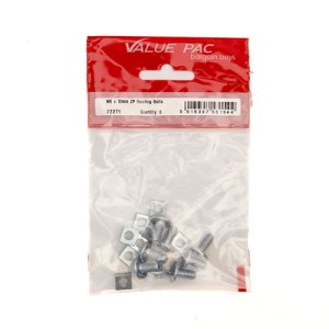 Value Pack® M6 x 12mm ZP Roofing Bolts 8pk