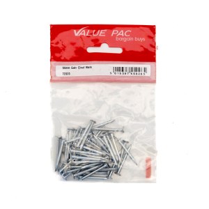 Value PackĀ® 30 x 3mm ELH Galv Clout Nail 90g