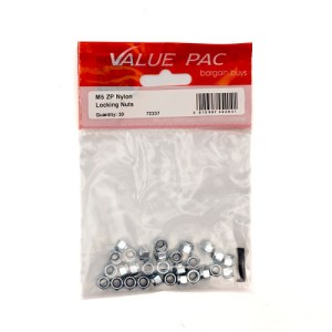 Value Pack® M5 ZP Nylon Locking Nuts 30pk