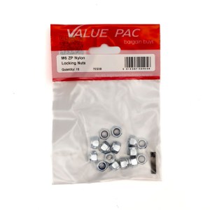 Value Pack® M6 ZP Nylon Locking Nuts 15pk
