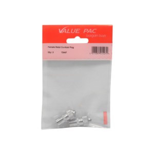 Value PackĀ® Female Metal Co-Axial Plug