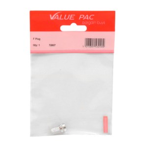 Value Pack® Metal Coaxial F Plug