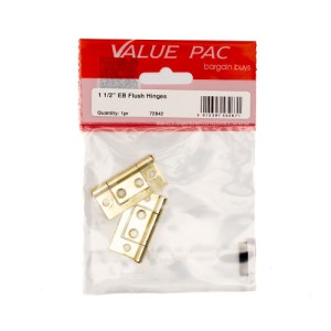 Value PackĀ® 1 1/2" EB Flush Hinges 1pr