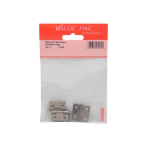 Value PackĀ® 25mm SC 1838 Pattern Steel Butt Hinge 2pr