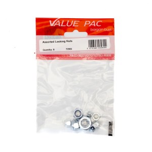 Value Pack® Assorted Locking Nuts 8pk