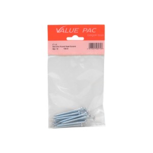 Value PackĀ® 2" x 8 Pozi ZP Round Head Woodscrews (Pack of 8)