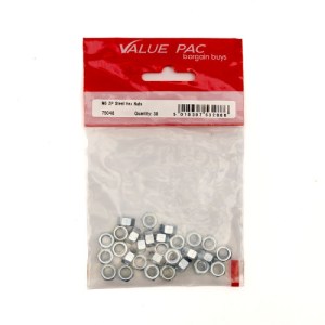 Value Pack® M6 ZP Steel Hex Nuts 30pk