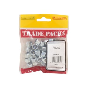 Tradepack® Nylon Locking Nuts, ZP, M8