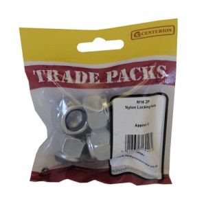 Tradepack® Nylon Locking Nuts, ZP, M16