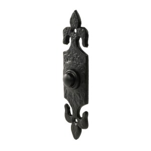 CenturionĀ® Fleur De Lys Bell Push, Black, 120mm
