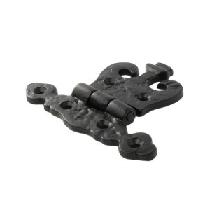 Centurion® Fleur De Lys Unequal Hinge, Black, 100mm