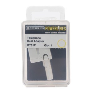 PowerlinesĀ® Telephone Double Adaptor